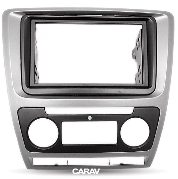 2-DIN Radioblende für SKODA Octavia 2008-2013 (automatische Klimaanlage) grau