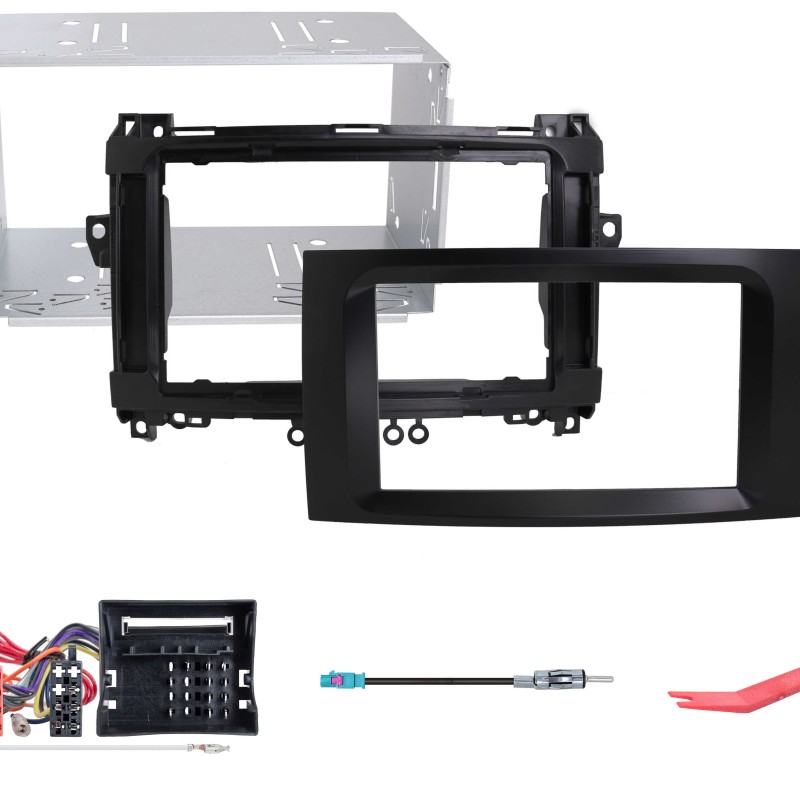 R-D026 Montageset für Mercedes schwarz matt lackiert