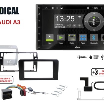 Radical R-D211 2-DIN DAB+ mit Montageset für Audi A3