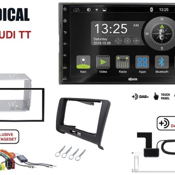 Radical R-D211 2-DIN DAB+ mit Montageset für Audi TT