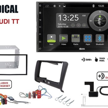 Radical R-D211 2-DIN DAB+ mit Montageset für Audi TT Teilaktiv