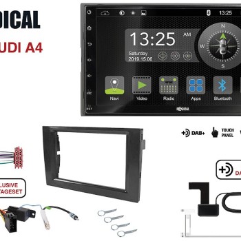 Radical R-D211 2-DIN DAB+ mit Montageset für Audi A4