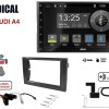 Radical R-D211 2-DIN DAB+ mit Montageset für Audi A4 Vollaktiv