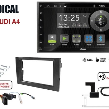 Radical R-D211 2-DIN DAB+ mit Montageset für Audi A4