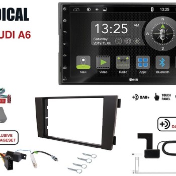 Radical R-D211 2-DIN DAB+ mit Montageset für Audi A6 Vollaktiv