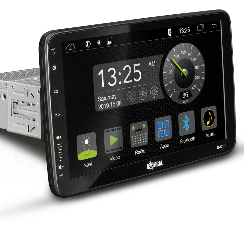Radical R-D111 1-DIN Android Infotainer mit 10.1“ Bildschirm