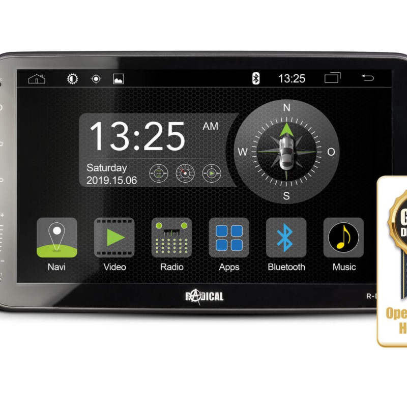 Radical R-D111 1-DIN Android Infotainer mit 10.1“ Bildschirm
