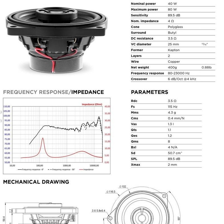 Focal IC BMW 100 Inside 2-Wege Coax für BMW