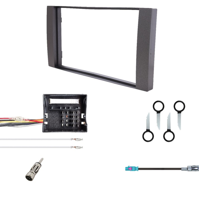 Radical R-D211 2-DIN DAB+ Montageset für Ford C-Max schwarz matt lackiert