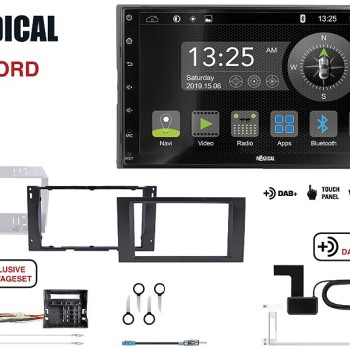 Radical R-D211 2-DIN DAB+ mit Montageset für Ford C-Max