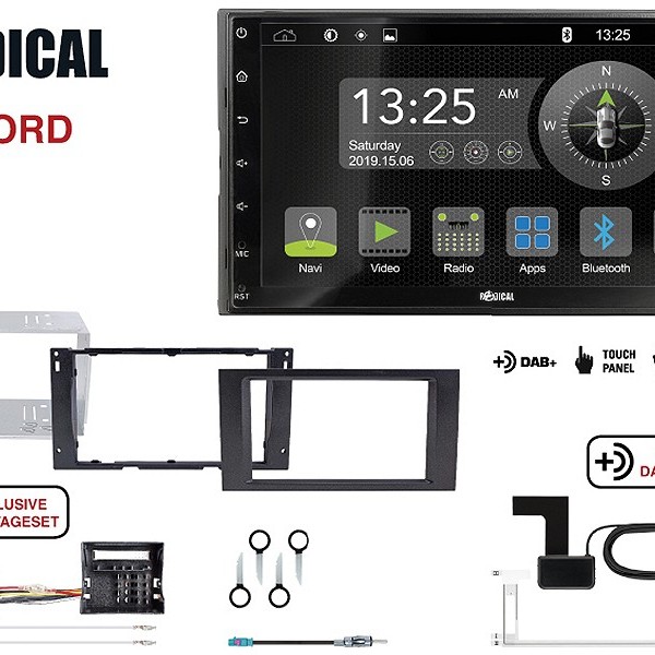 Radical R-D211 2-DIN DAB+ mit Montageset für Ford C-Max