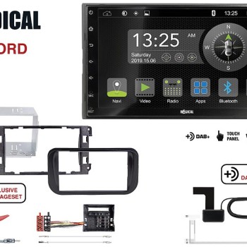 Radical R-D211 2-DIN DAB+ mit Montageset für Ford Focus anthrazit lackiert