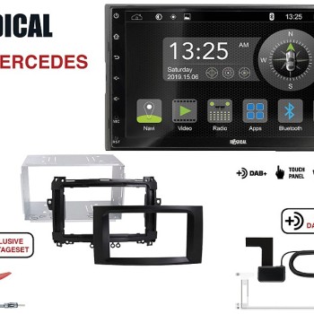 Radical R-D211 2-DIN DAB+ mit Montageset für Mercedes