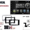 Radical R-D211 2-DIN DAB+ mit Montageset für Mercedes schwarz matt lackiert