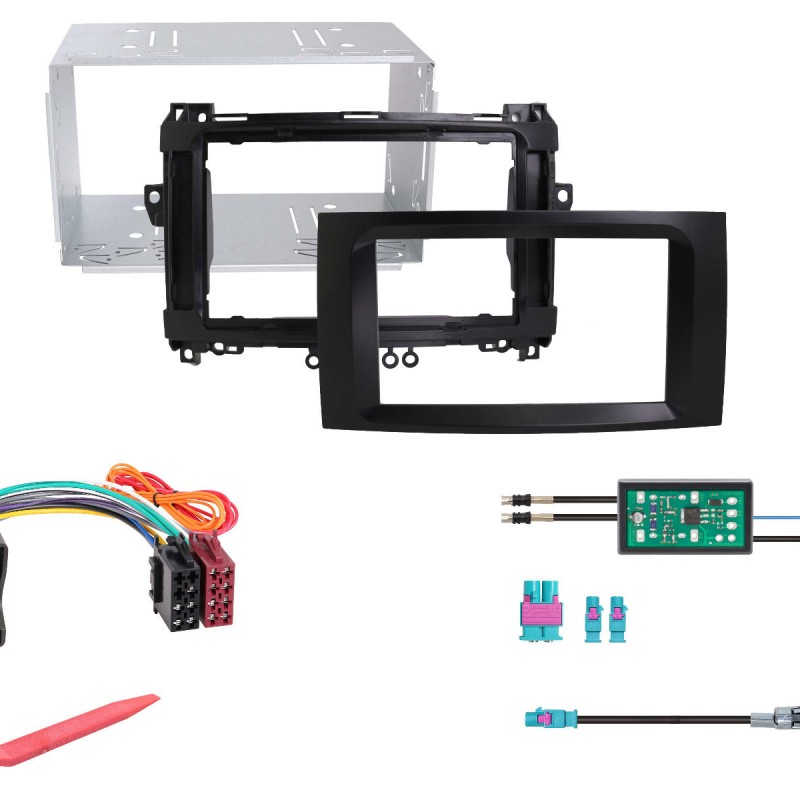 Radical R-D211 2-DIN DAB+ Montageset für Mercedes schwarz matt lackiert