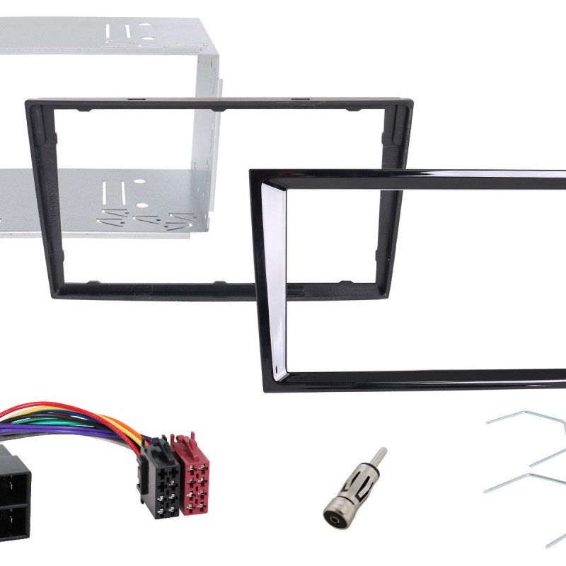 Radical R-D211 2-DIN DAB+ mit Montageset für Opel schwarz glänzend PIANO