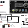 Radical R-D211 2-DIN DAB+ Montageset für Opel schwarz glänzend PIANO