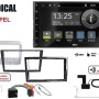 Radical R-D211 2-DIN DAB+ Montageset für Opel schwarz glänzend PIANO
