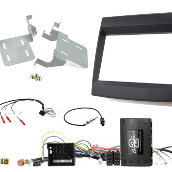 2-DIN Kit Porsche Cayenne 2011-2016 Infodapter/Amp schwarz