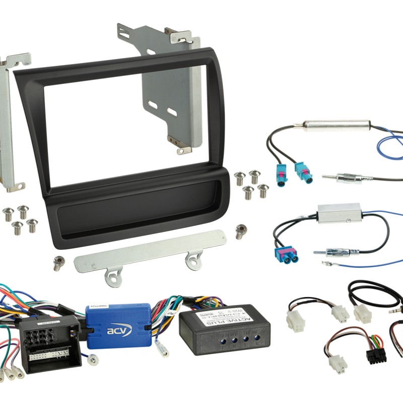 2-DIN Kit Audi R8(42) 2007-2015 LFB/Amp schwarz