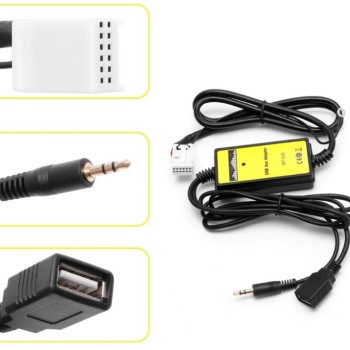 USB und AUX Adapter für VW, Skoda, Seat mit Quadlock (12-Pin) Anschluss