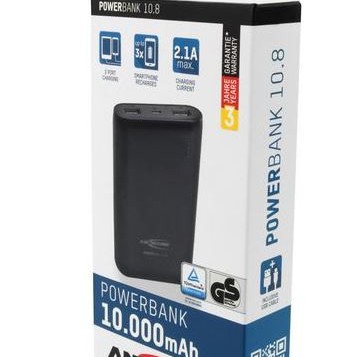 Powerbank 10.8 schwarz 10.800 mAh