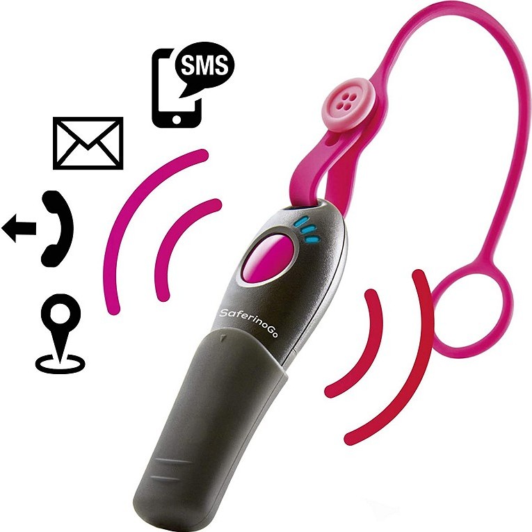 SaferinoGo Notfallpfeife mit Bluetooth+Internet Aufmerksamkeit erregen