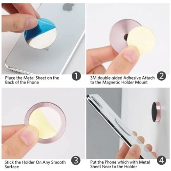 Universal Magnet Halter für Handy Silbern version 4