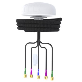 Robust Multifunctional 5 in1 Ultra Wide Band Omni-Directional PUCK Antenna Weiss