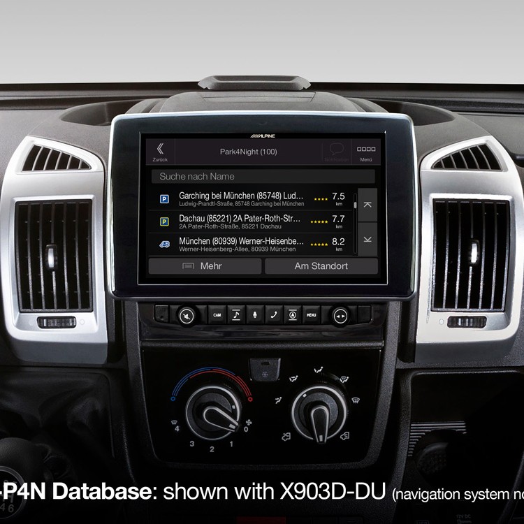 Alpine MHS-P4N park4night POI-Datenban Ihre Alpine Reisemobil-Navigation