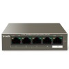 Tenda TEF1105P-4-63W 5-Port 100 MBit/s Desktop Switch mit 4-Port PoE
