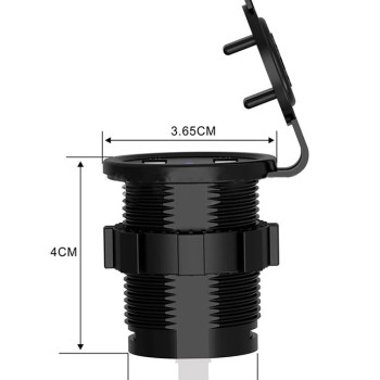 USB Ladeadapter 12V/24V 2 X 5V 2.1A zur Installation / Rot