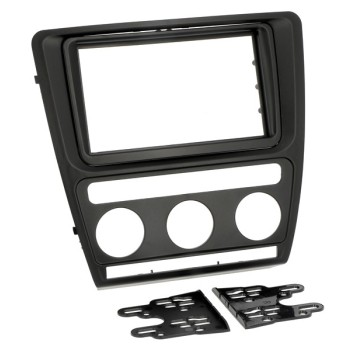 Radioblende SKODA Octavia (1Z) ab 2004-09 2DIN black Klimaautomatik