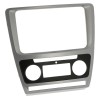 Radioblende SKODA Octavia (1Z) ab 2009-13 2DIN silver metallic Klimaautomatik