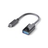 USB 3.1 Adapter IS231 USB-C Stecker - USB-A Buchse, OTG 0,10m, schwarz