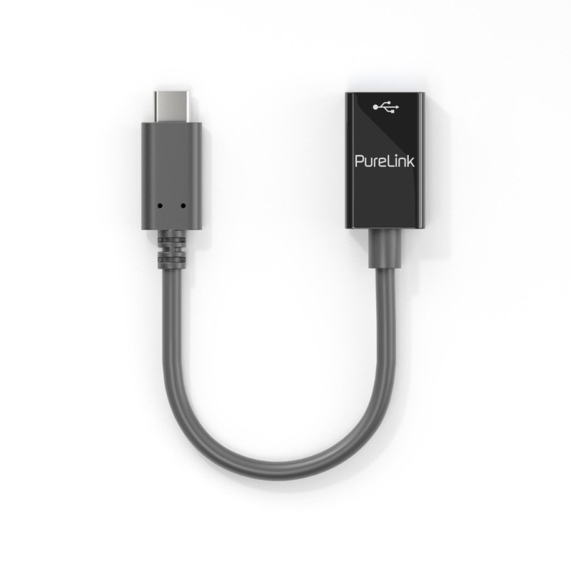 USB 3.1 Adapter IS231 USB-C Stecker - USB-A Buchse, OTG 0,10m, schwarz