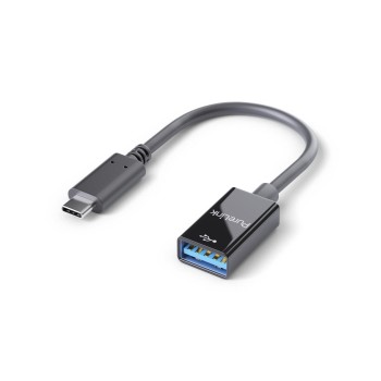 USB 3.1 Adapter IS231 USB-C Stecker - USB-A Buchse, OTG 0,10m, schwarz