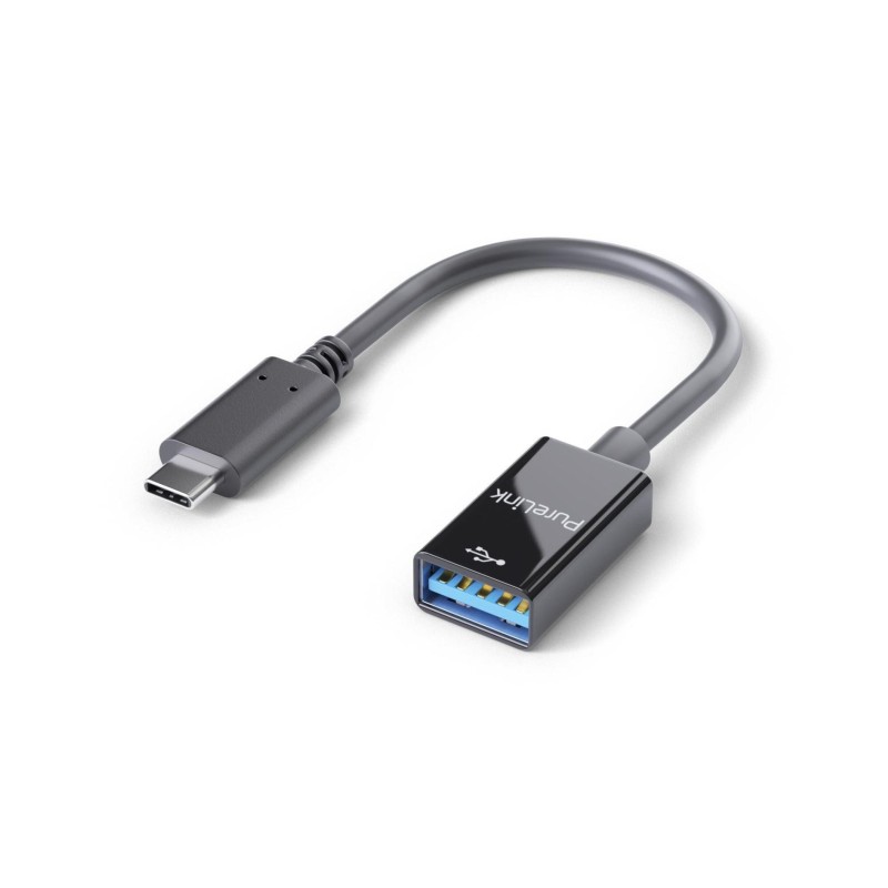 USB 3.1 Adapter IS231 USB-C Stecker - USB-A Buchse, OTG 0,10m, schwarz