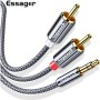 Audio Kabel 3,5mm Klinke auf 2x Cinch -RCA zu Jack 0,5 m