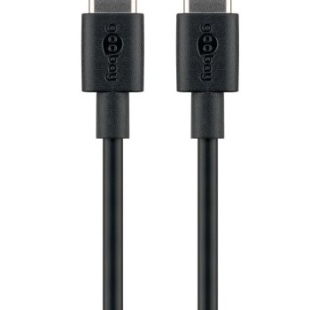 USB-C auf USB-C Kabel, 15 Watt, 1m, schwarz