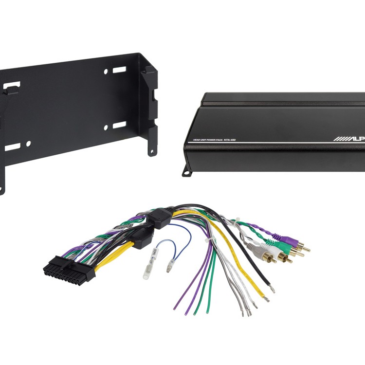Alpine KTA-450 4-Kanal Verstärker (Head Unit Power Pack), 50 WRMS @ 4 Ohm
