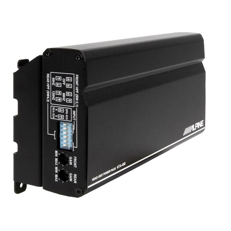 Alpine KTA-450 4-Kanal Verstärker (Head Unit Power Pack), 50 WRMS @ 4 Ohm