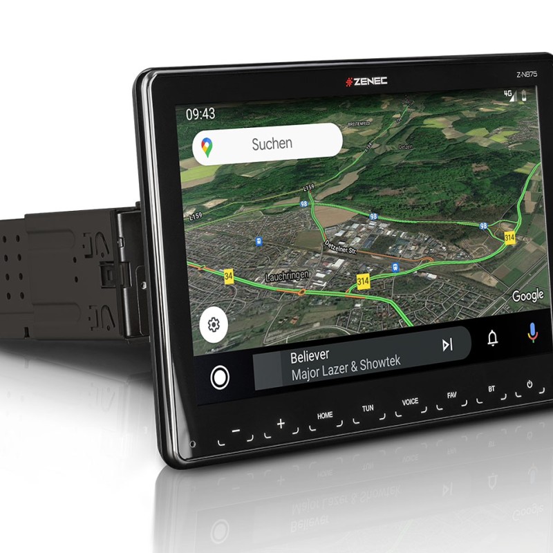 ZENEC Z-N875 1-DIN Moniceiver Android Auto Apple CarPlay DAB+