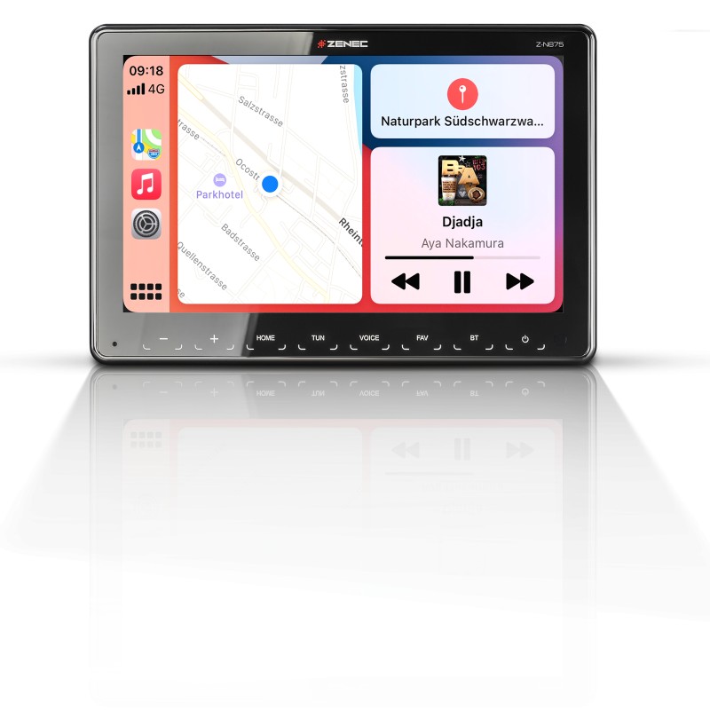 ZENEC Z-N875 1-DIN Moniceiver Android Auto Apple CarPlay DAB+