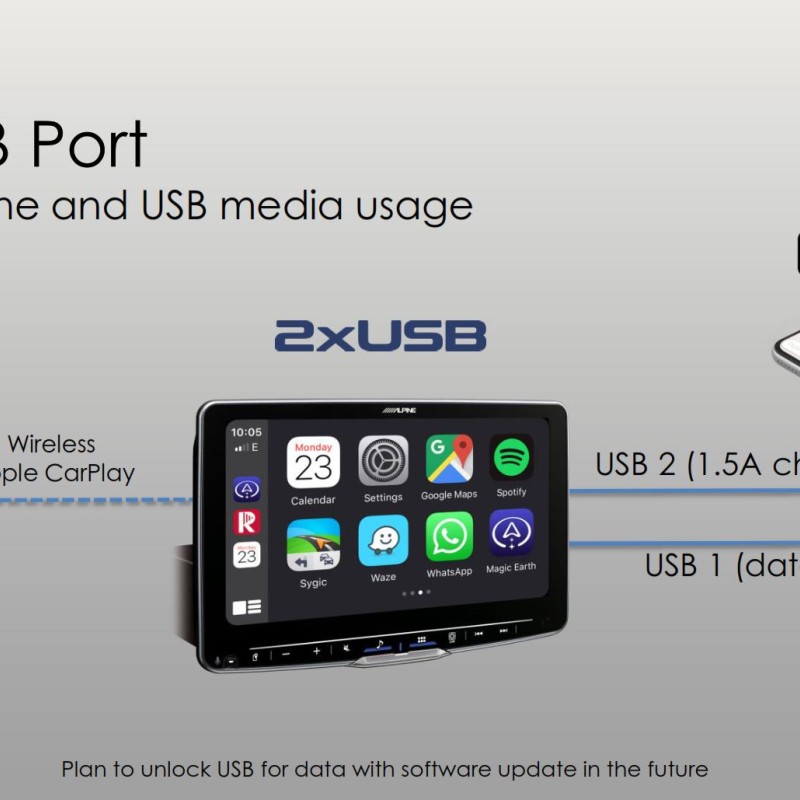 Alpine ILX-F905D 1-DIN - 9 Bildschirm. mit Apple CarPlay und Android Auto