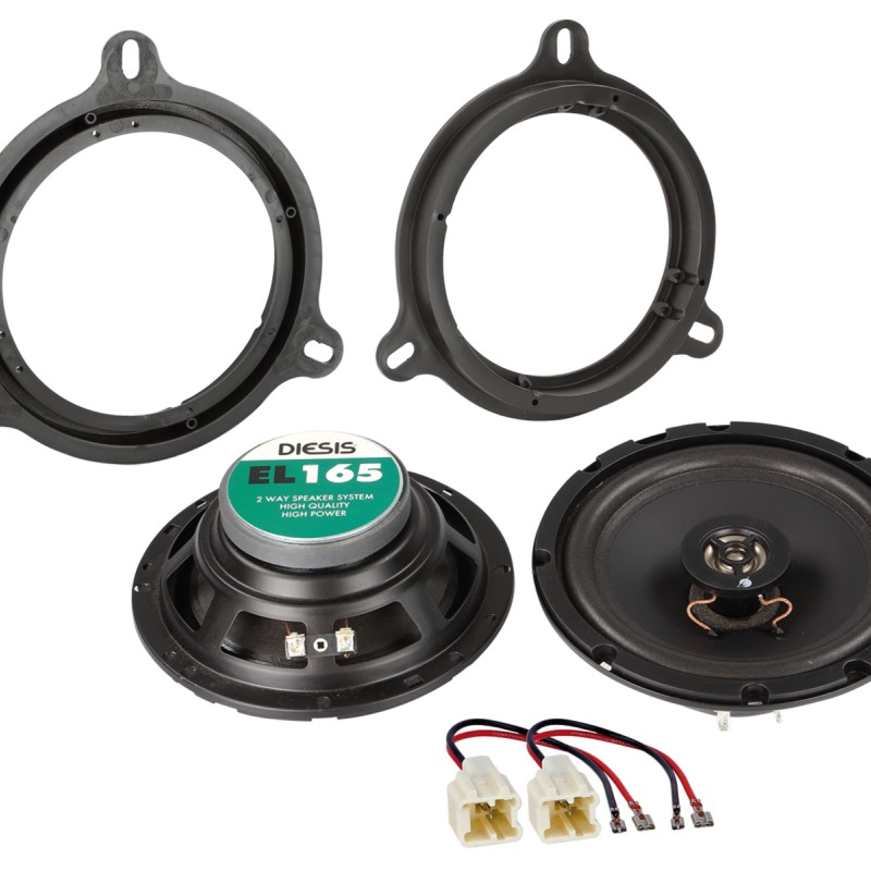 Lautsprecher 165 mm DIN Kit Dacia / Renault / Nissan Calearo 2-Wege Coaxial