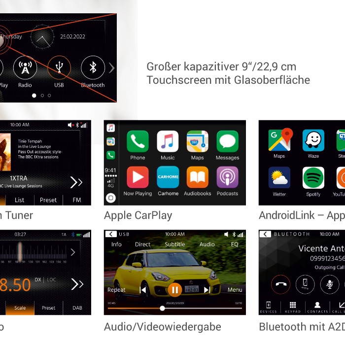 XZENT X-F285 9 CarPlay Infotainer Ford Transit