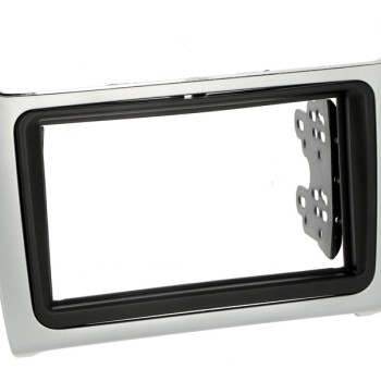 Radioblende VW Polo (6C) ab 2014 2DIN silver Rahmen + innerer Frame