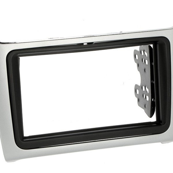 Radioblende VW Polo (6C) ab 2014 2DIN silver Rahmen + innerer Frame
