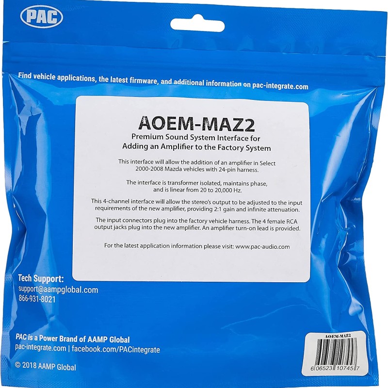 PAC AOEM-MAZ2 Vorverstärker-Adapter für Mazda ab 2001